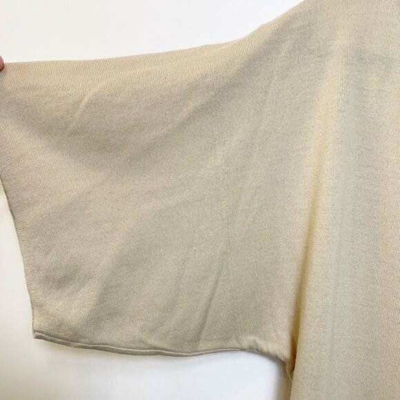 Ann Taylor Loft Tan Kimono Sleeve Lightweight Sweater L Soft Wool/Acrylic Blend - Picture 6 of 8